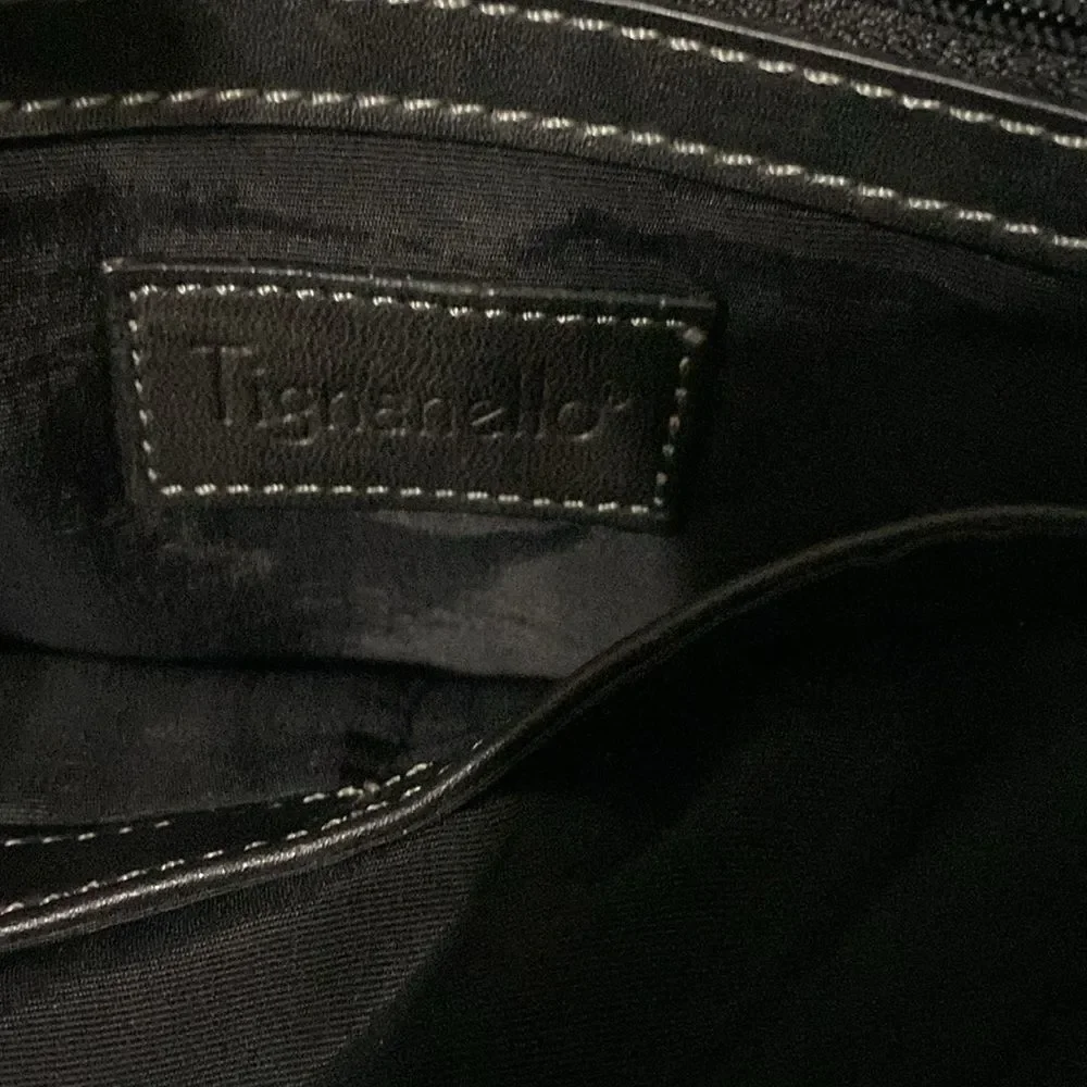 TIGNANELLO Women’s Black Leather Backpack Size 9” x 11” x 4” approximately